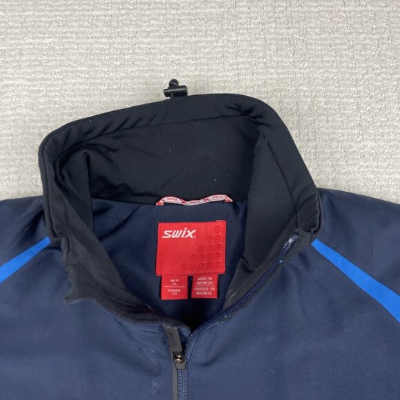 Swix Star Nordic XC Ski Jacket Mens XL Navy Blue Full Zip Soft shell ski Read* - Picture 7 of 16